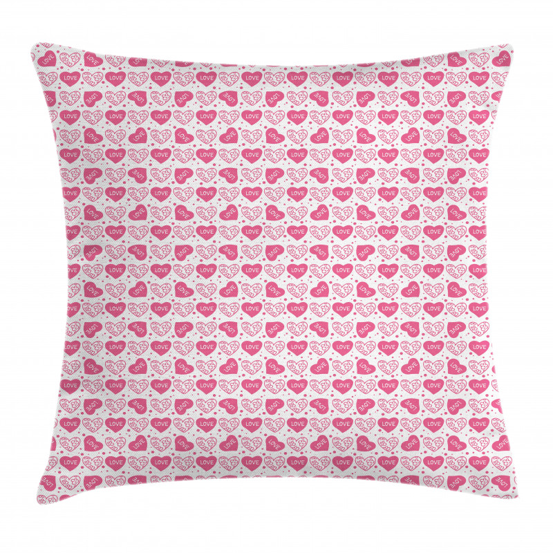 Floral Love Heart Pillow Cover