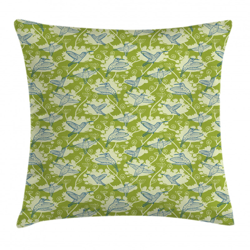 Garden Hummingbird Pillow Cover