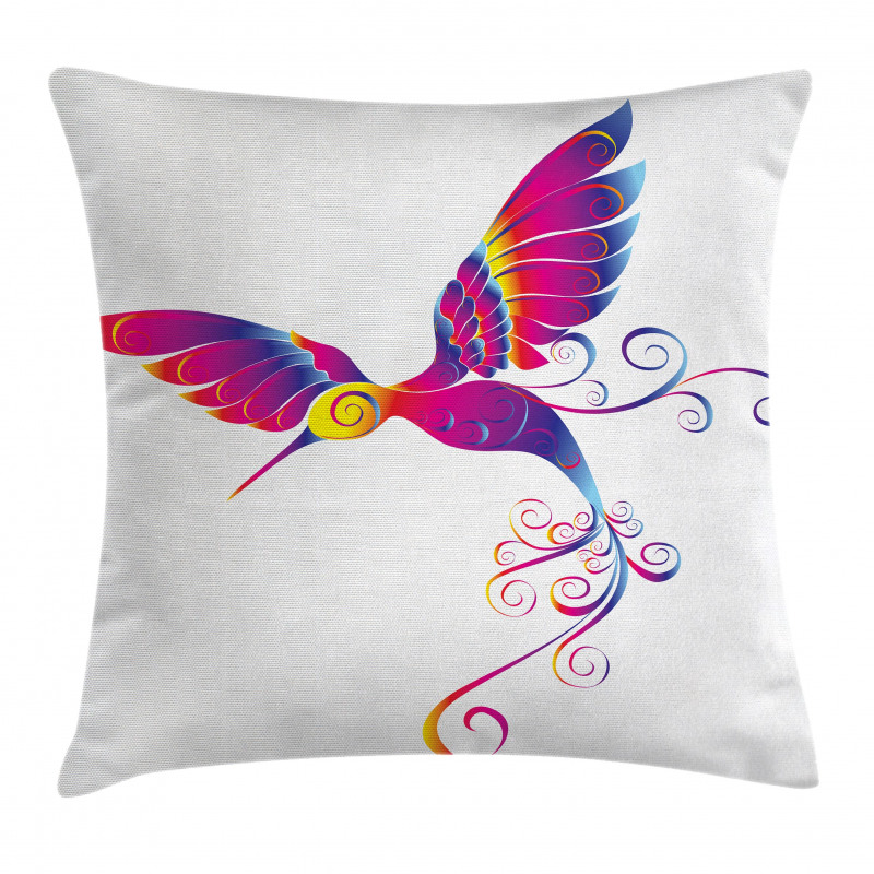 Feather Hummingbird Pillow Cover