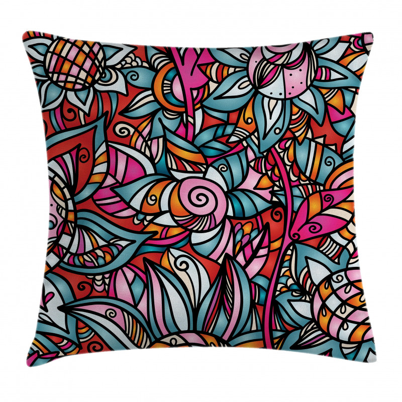 Abstract Sunflower Pillow Cover