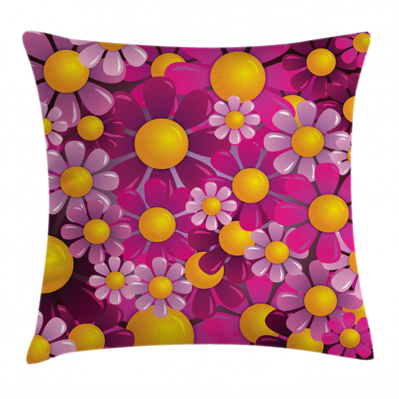 Flourish Flowers Cartoon Pillow Cover