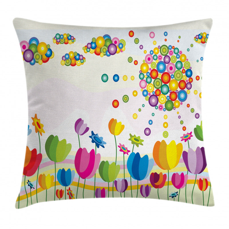 Abstract Flower Summer Pillow Cover