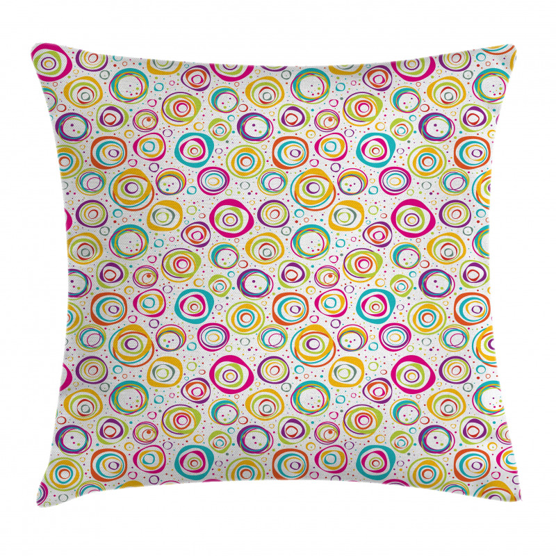 Circle and Dots Spring Pillow Cover