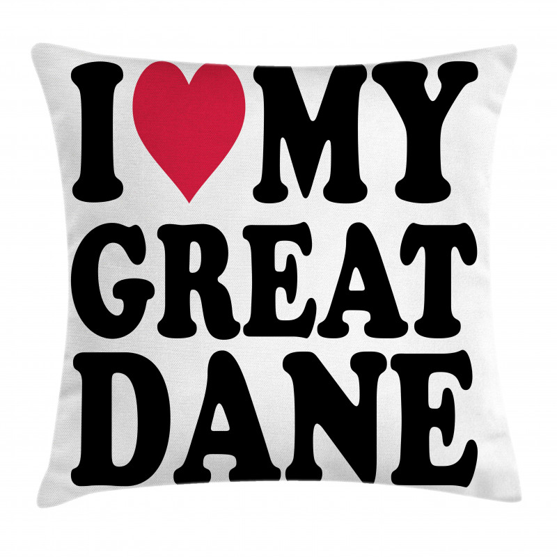 Classic Dog Lover Text Pillow Cover