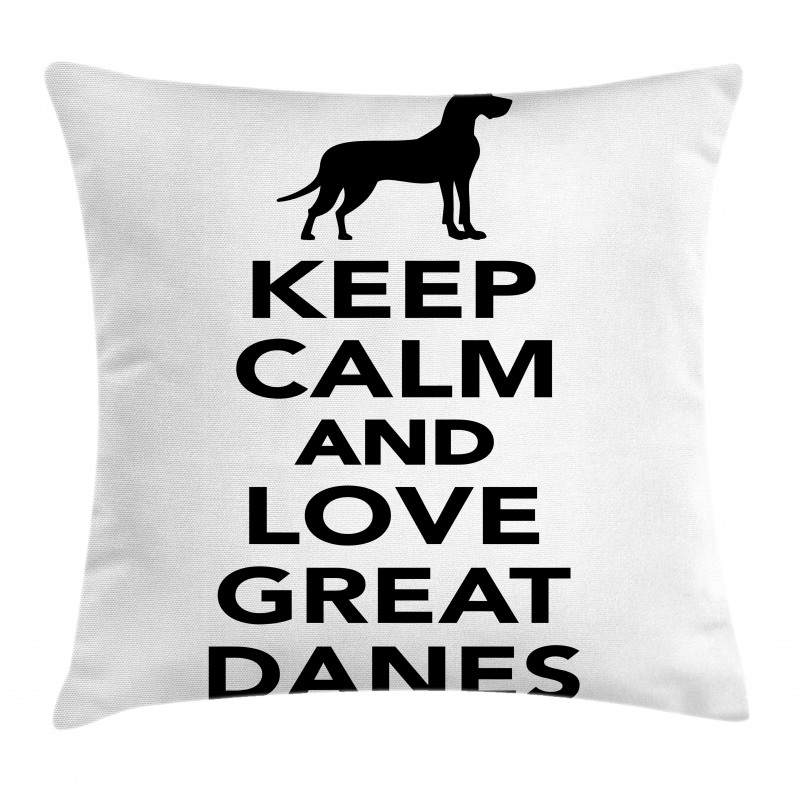 Keep Calm and Love Text Pillow Cover