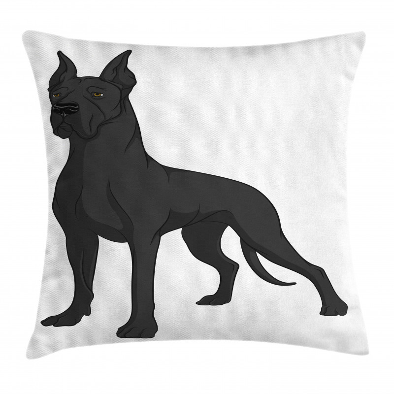 Purebred Dog on Plain Pillow Cover