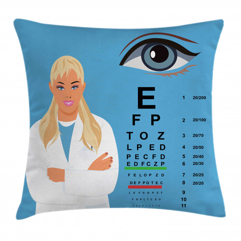 Female Ophthalmologist Pillow Cover