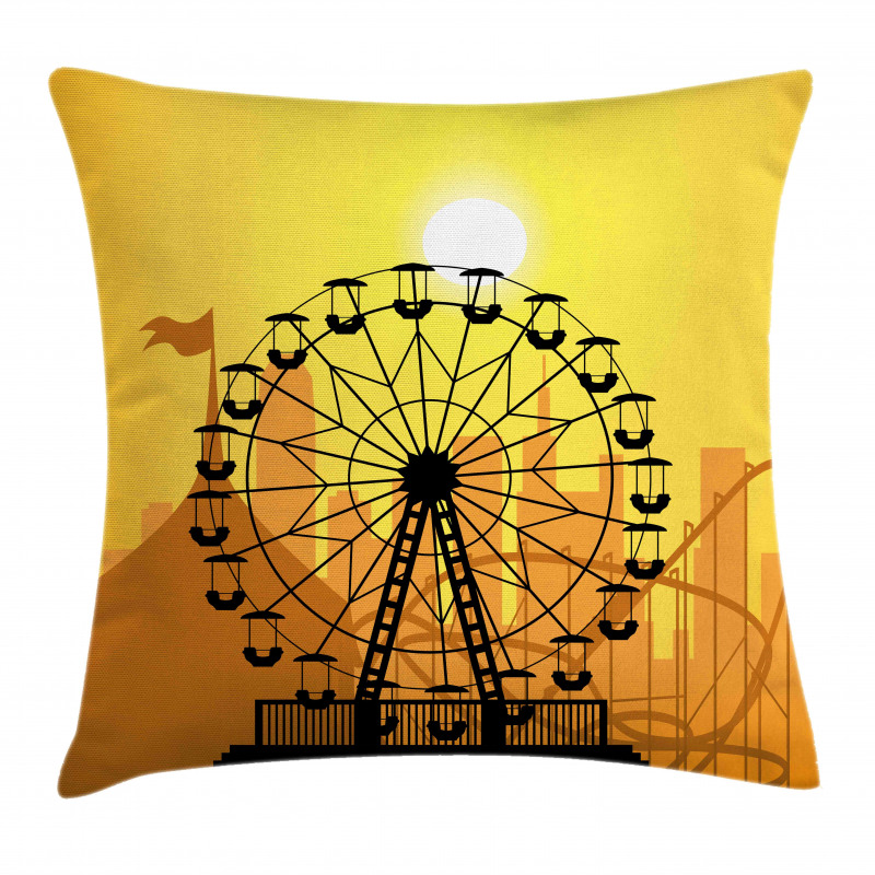 Amusement Park City Pillow Cover