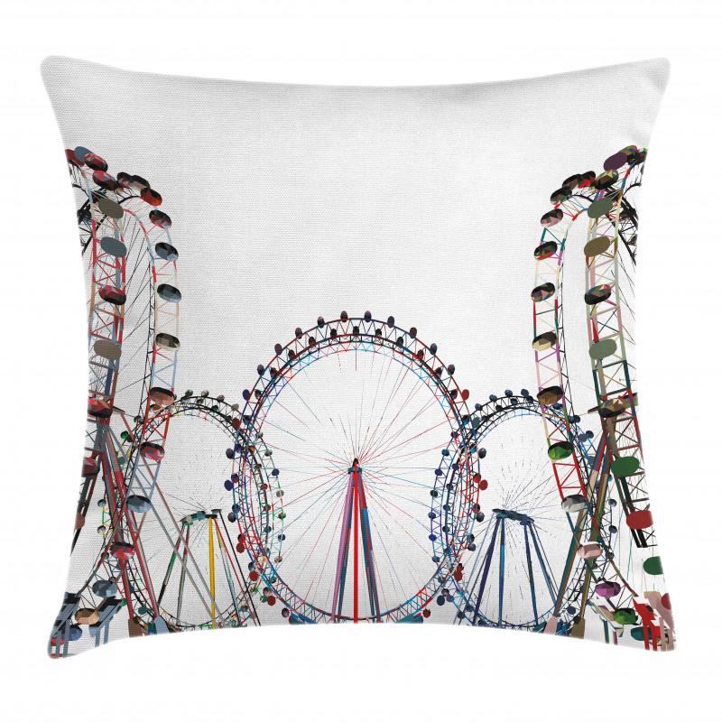 Festival Fair Rides Pillow Cover