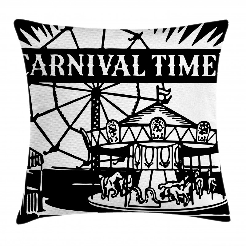 Carnival Time Carousel Pillow Cover