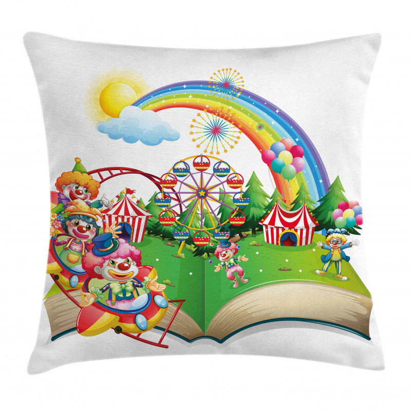 Rainbows and Clowns Pillow Cover