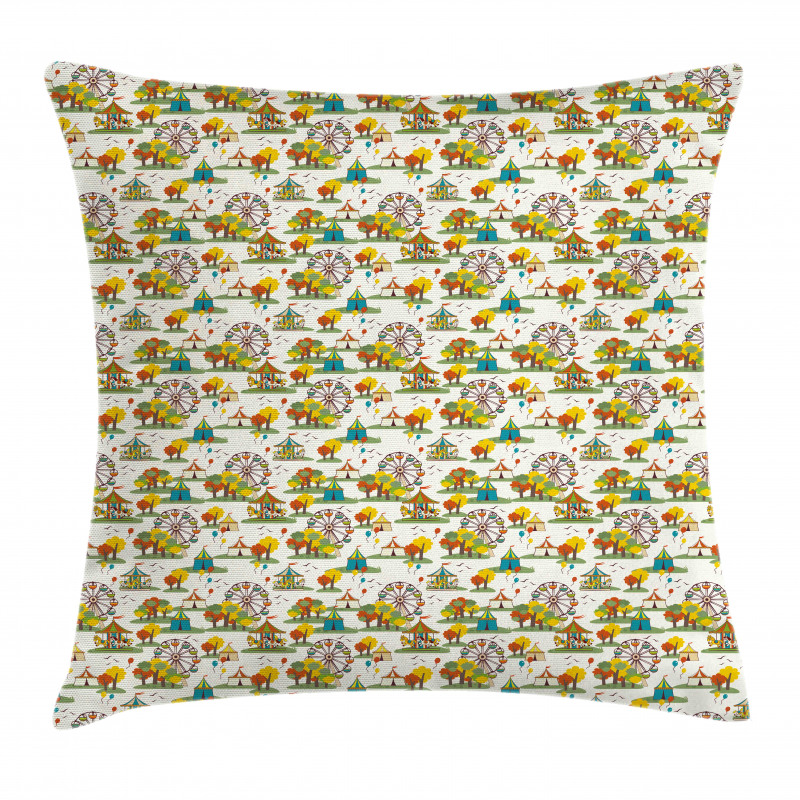 Funfair at Autumn Art Pillow Cover