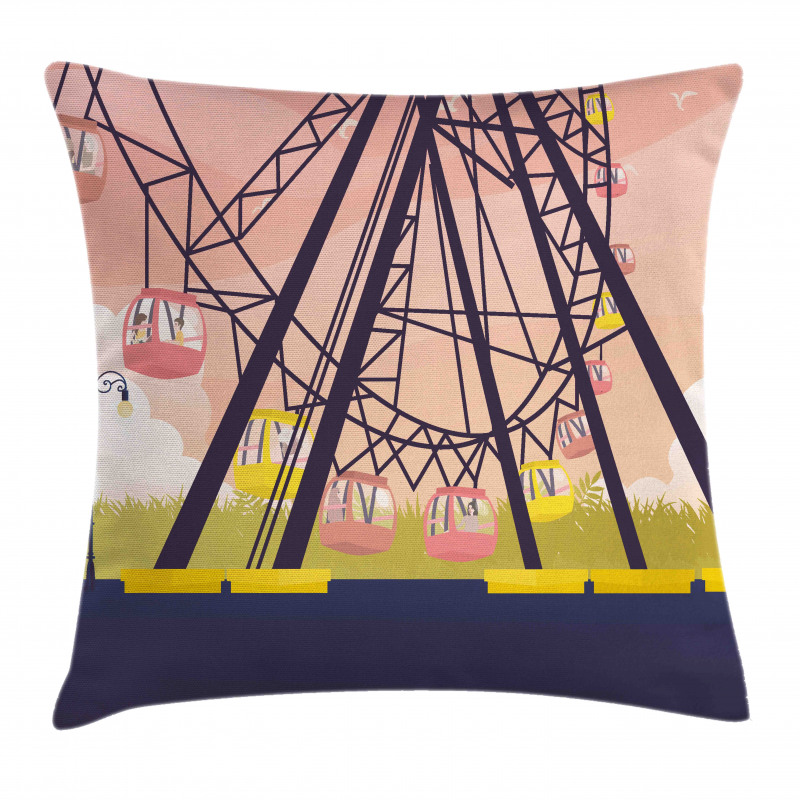 Cartoonish Fun Ride Pillow Cover