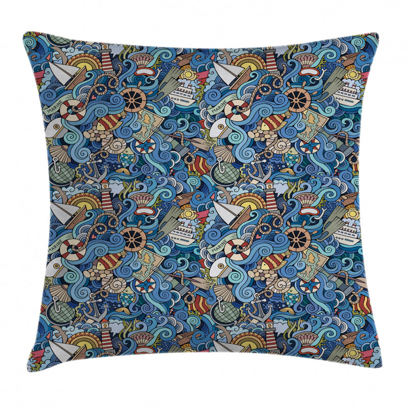 Abstract Sea Shells Pillow Cover