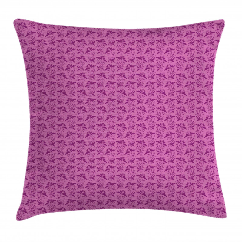 Monochrome Curvy Floral Art Pillow Cover