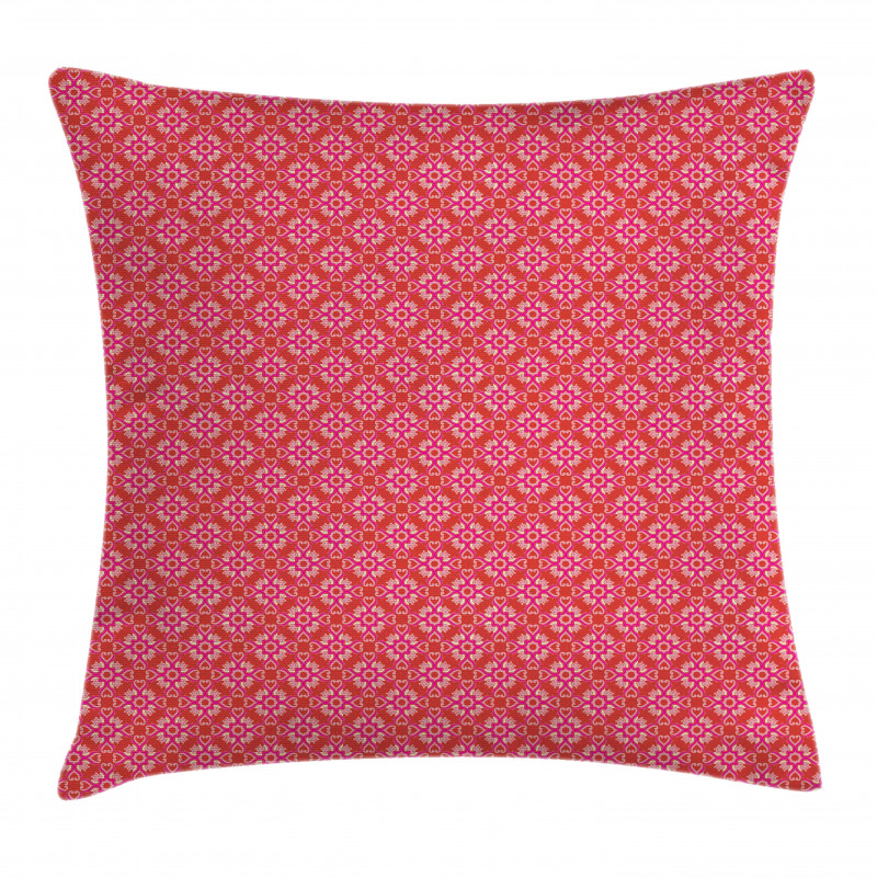 Retro Abstract Flower Pillow Cover