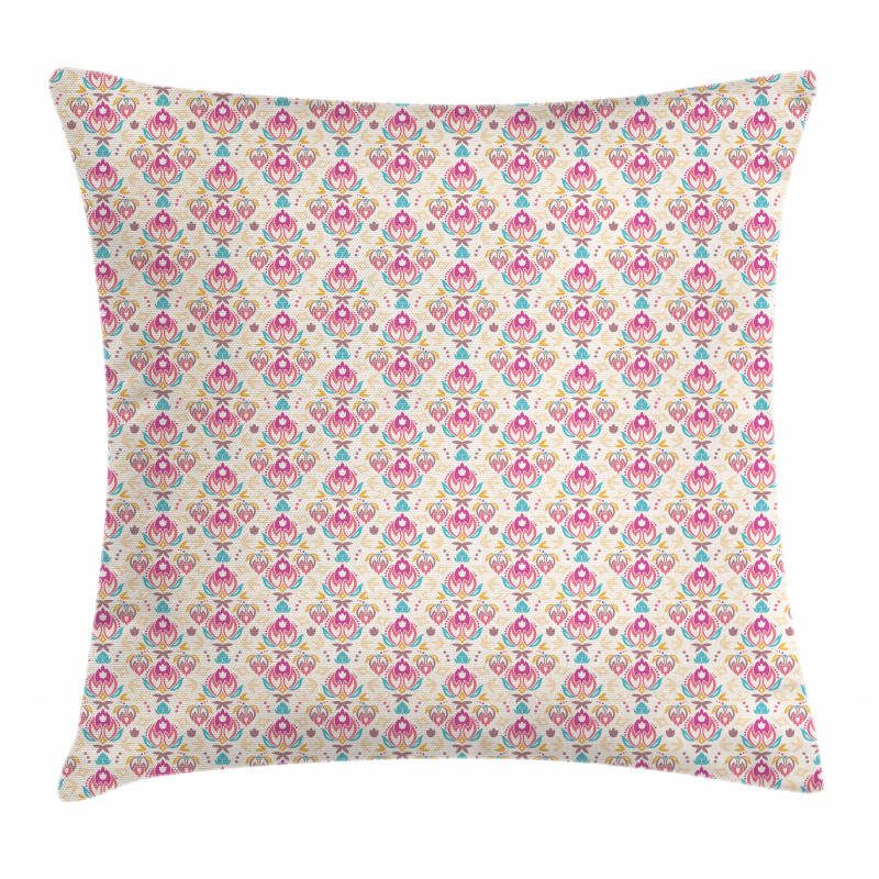 Vibrant Modernized Flowers Pillow Cover