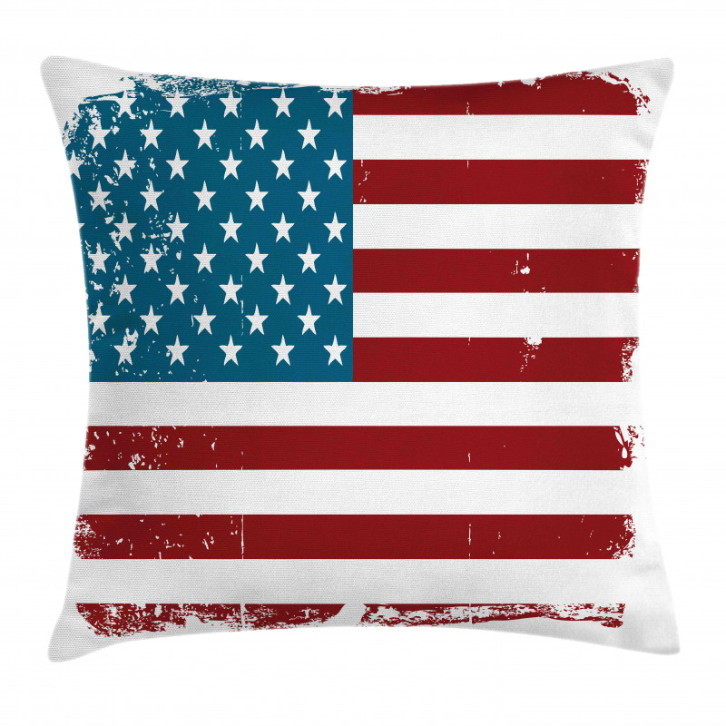 Grungy Old Glory USA Pillow Cover