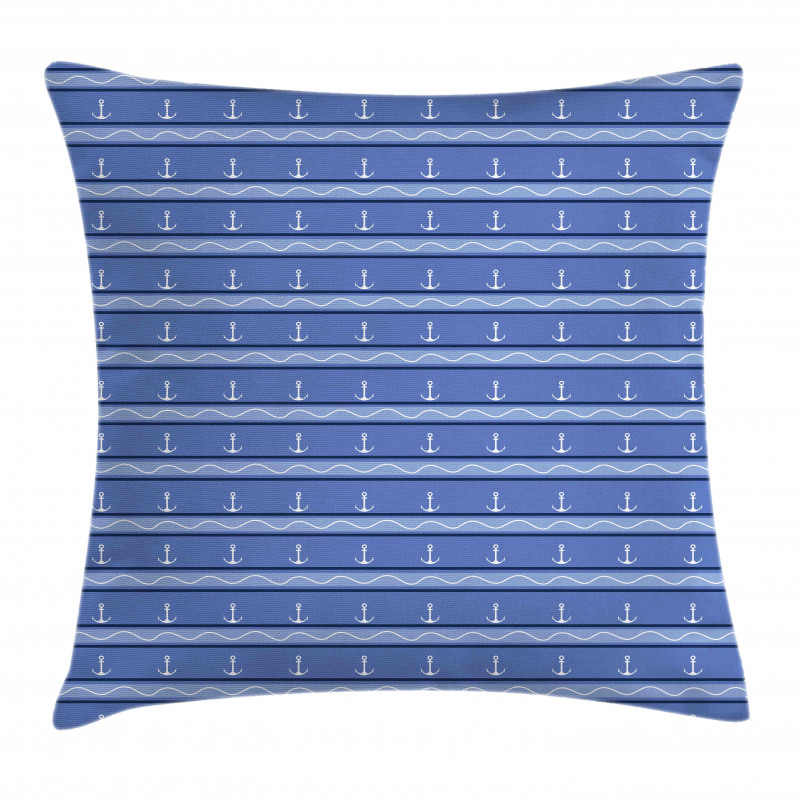 Anchor Lines Waves Pillow Cover