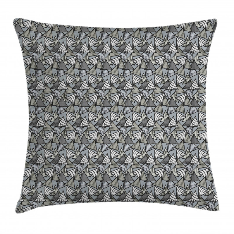 Hatched Triangles Pillow Cover