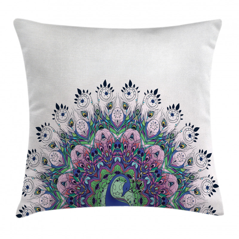 Exotic Wild Peacock Pillow Cover
