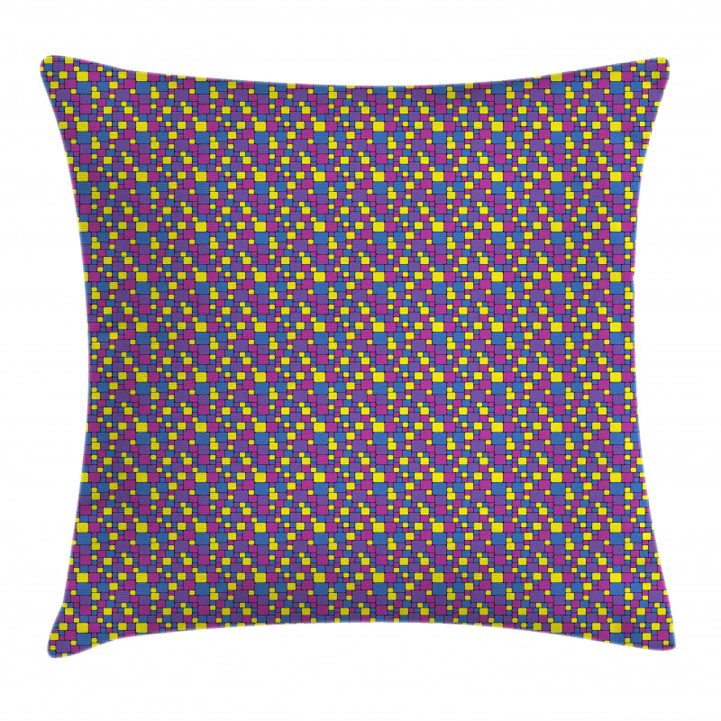 Vibrant Small Big Squares Pillow Cover