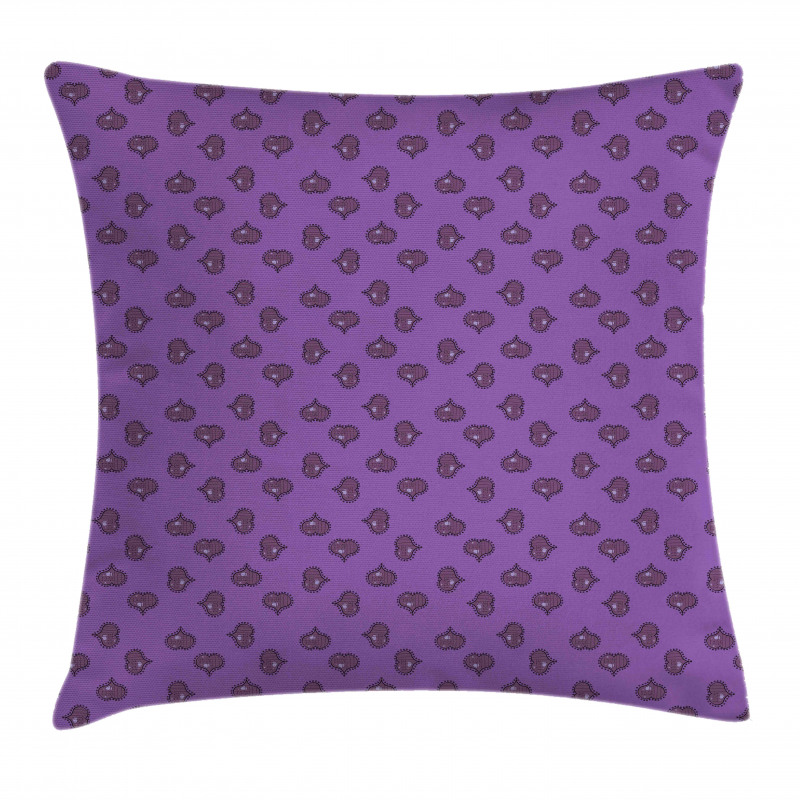 Doodle Hearts with Stripes Pillow Cover