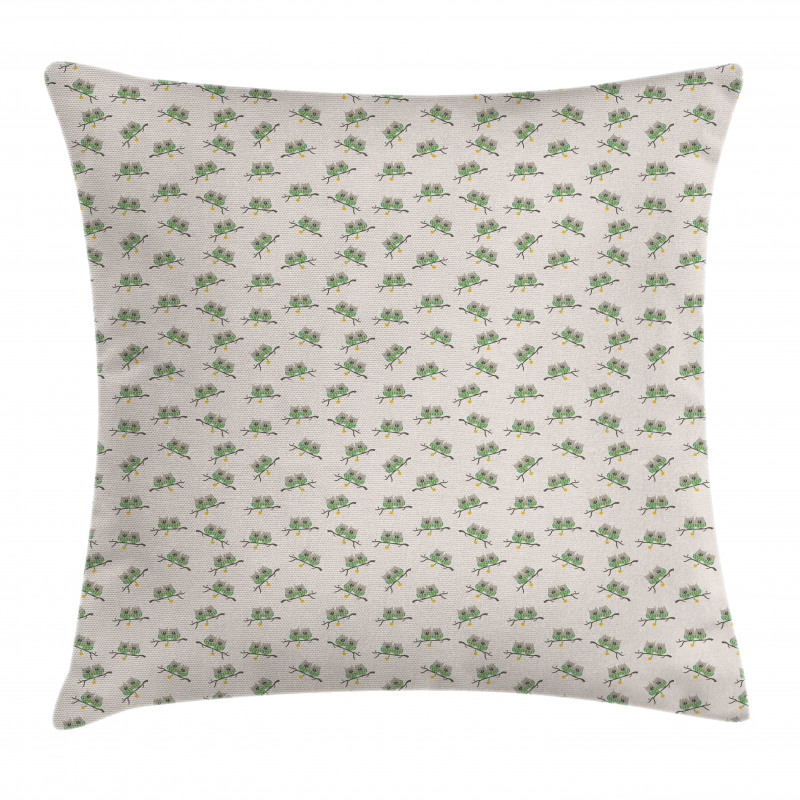 Birds in Scarf Together Pillow Cover