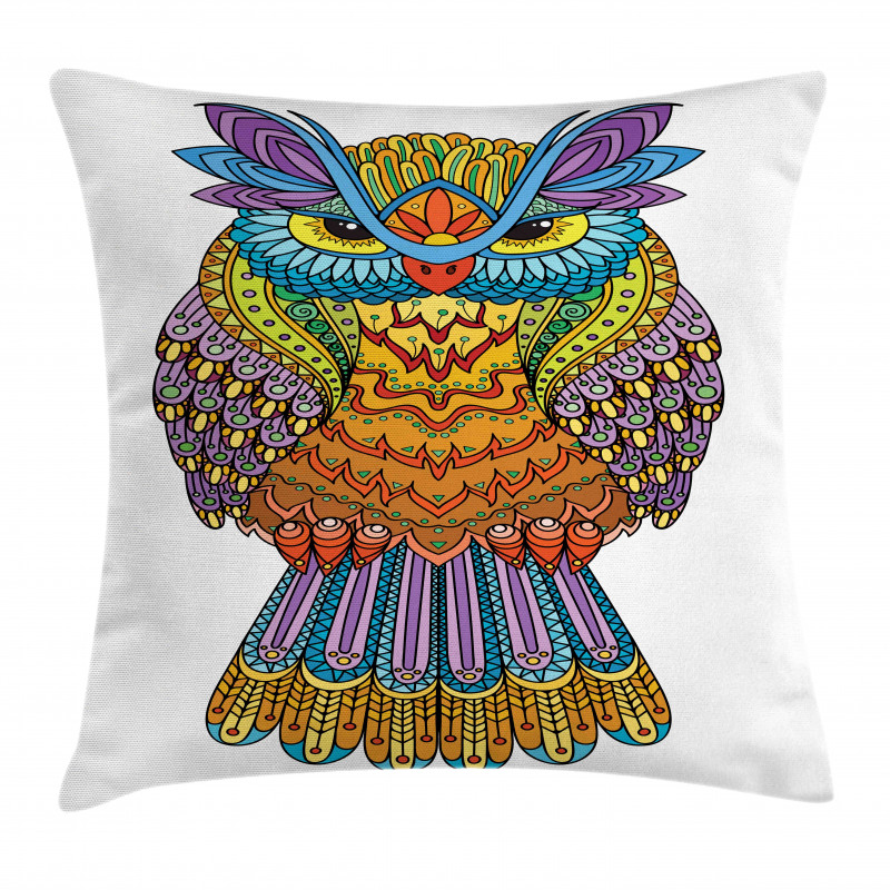 Zentangle Boho Art Bird Pillow Cover