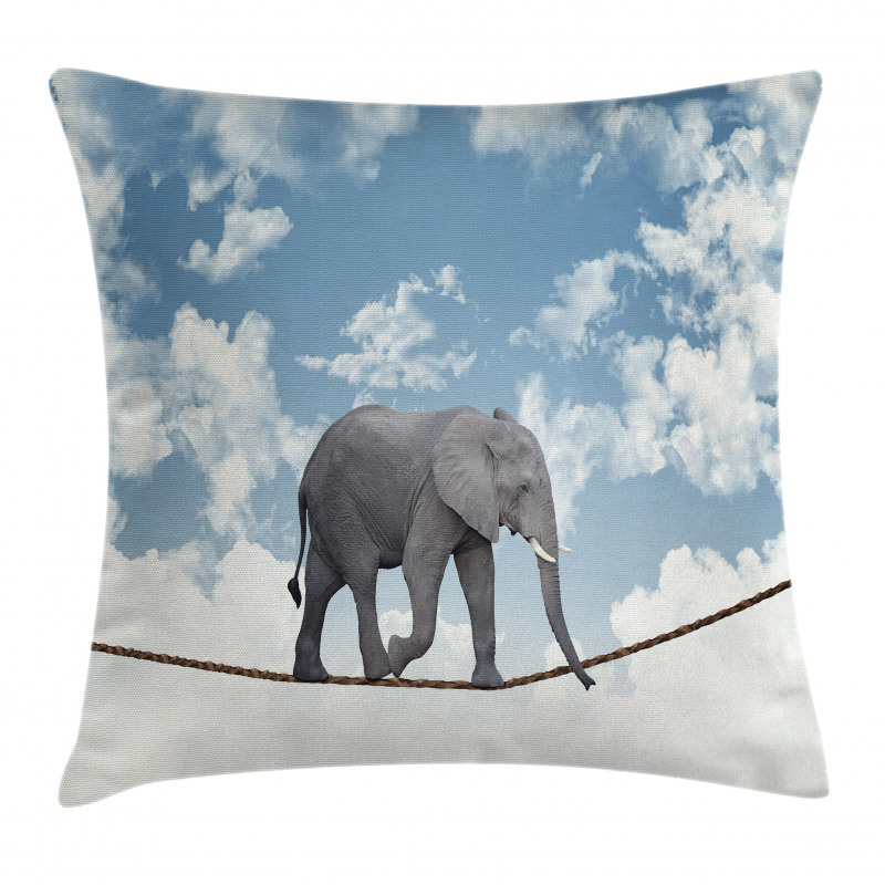 Classic Elephant Balance Pillow Cover