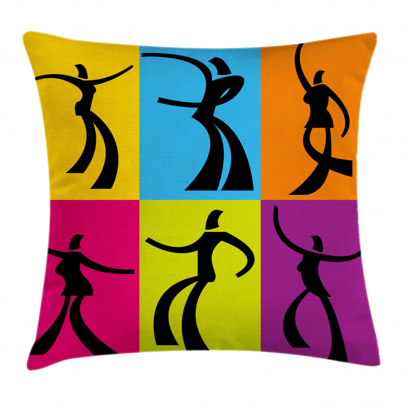 Dancers Colors Pillow Cover