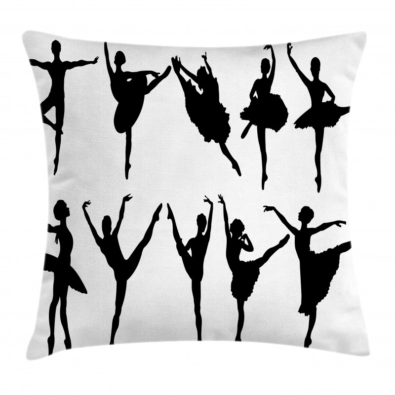 Monochrome Ballet Dancer Pillow Cover