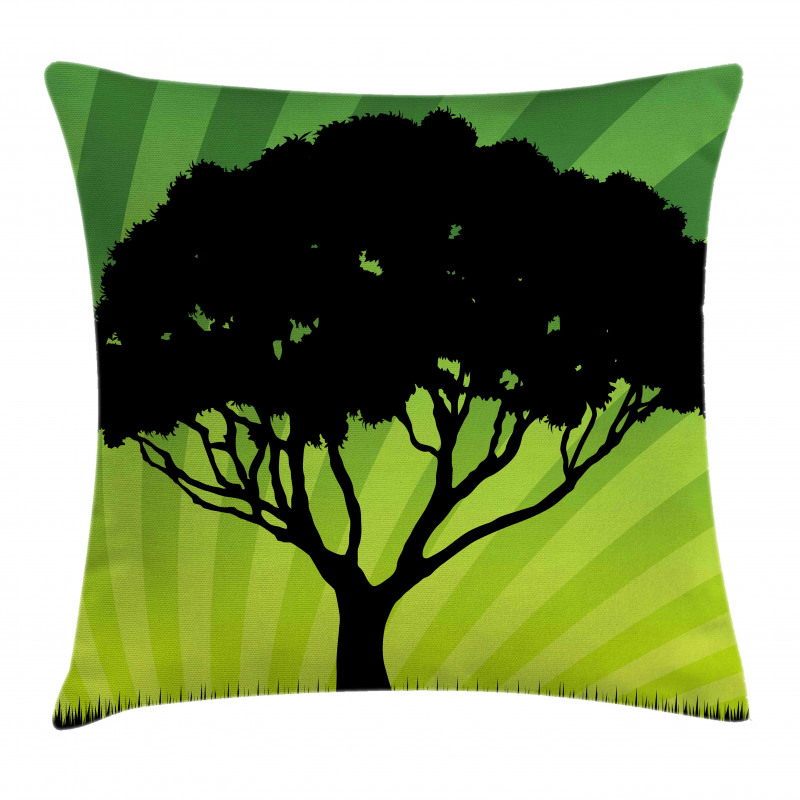 Funky Sunset Nature Art Pillow Cover