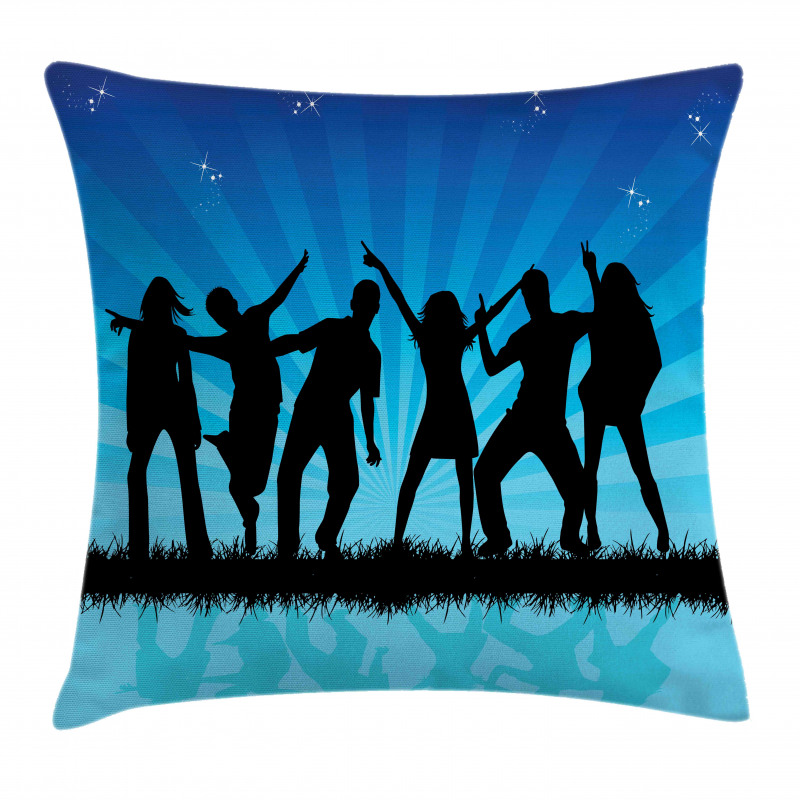 Dancing Crowd Sunrays Pillow Cover