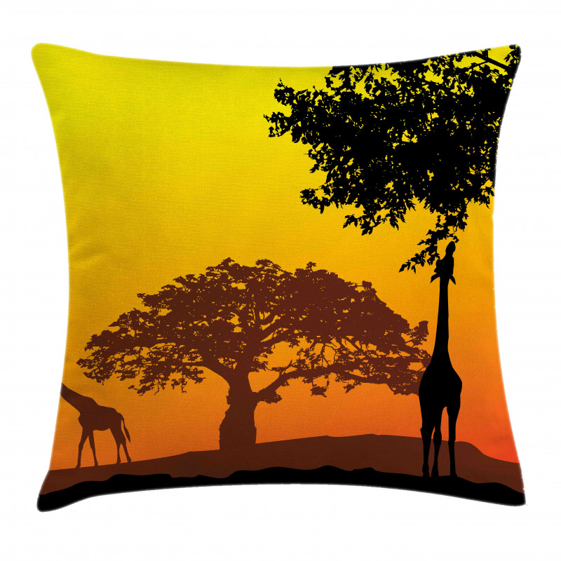 Giraffe Savannah Desert Pillow Cover