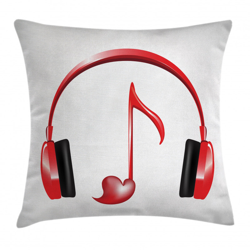 Love Sound Headphones Pillow Cover