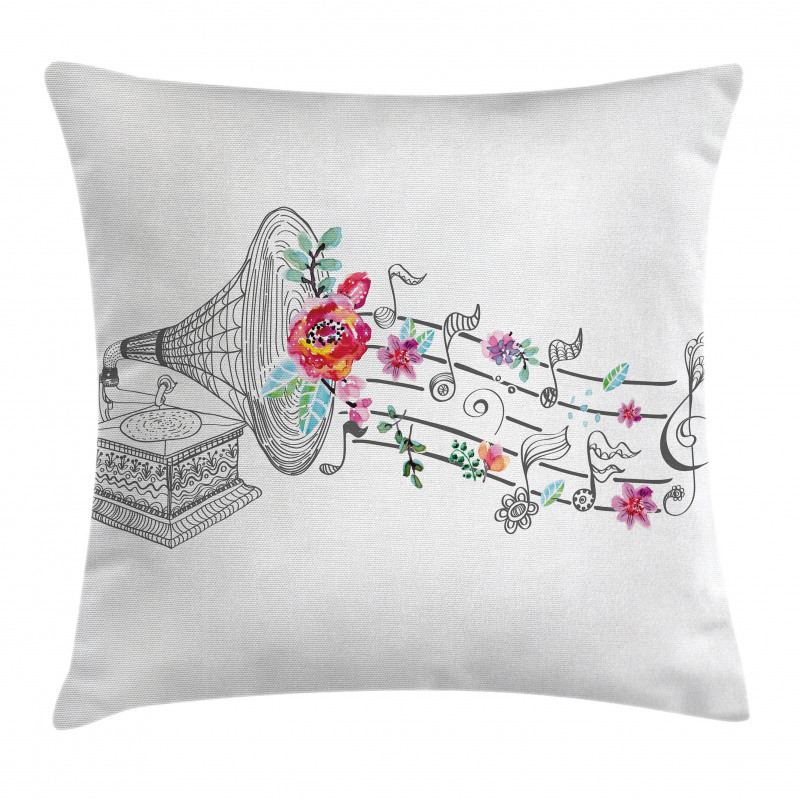 Old Gramophone Player Pillow Cover