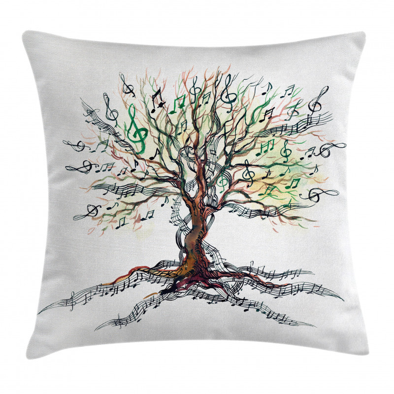 Autumn Nature Tree Swirls Pillow Cover