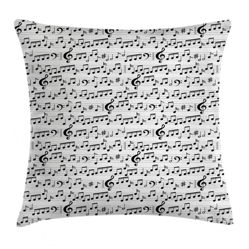 Abstract Clef Sheet Pillow Cover