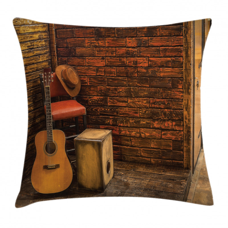 Wooden Stage Pub Cafe Pillow Cover
