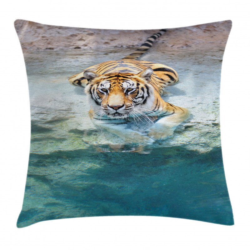 Bengal Tiger in Wild Pillow Cover