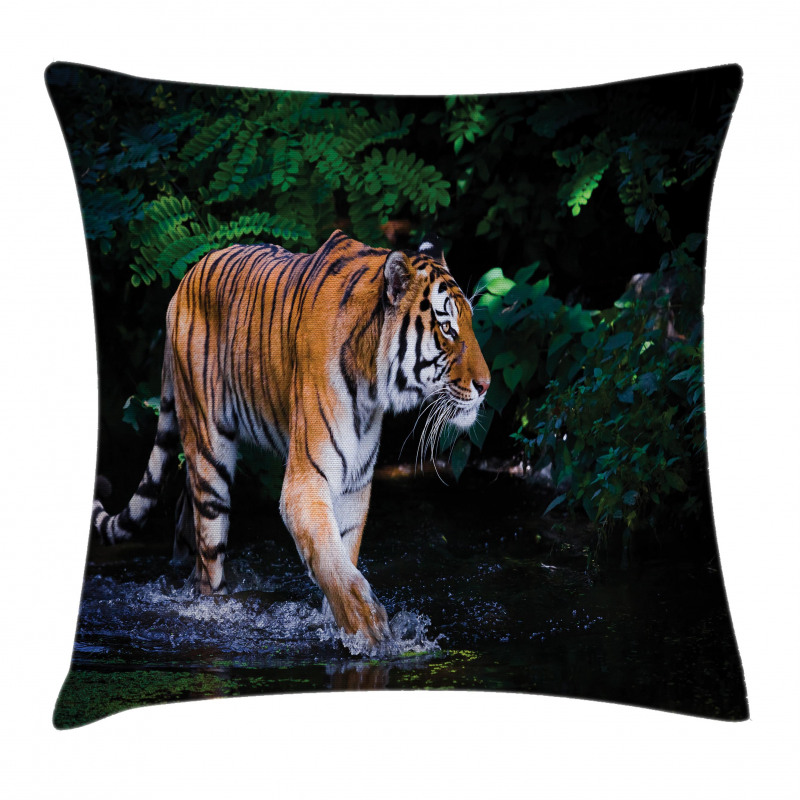 Wild Jungle Tiger Tree Pillow Cover