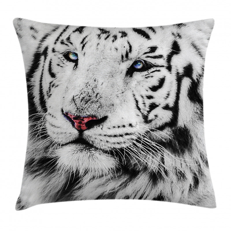 Winter White Tiger Pillow Cover