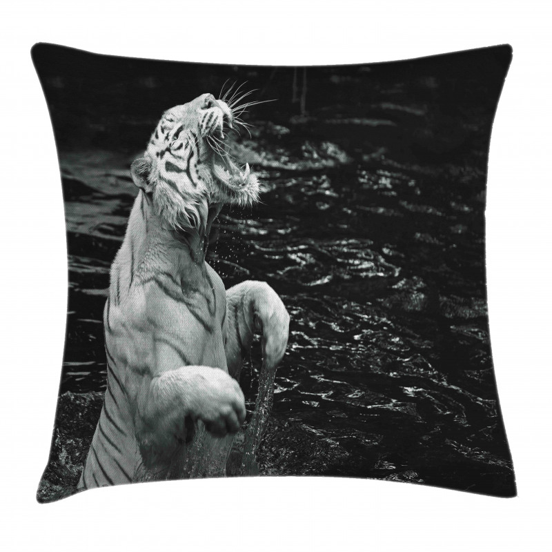 Exotic White Tiger Pillow Cover