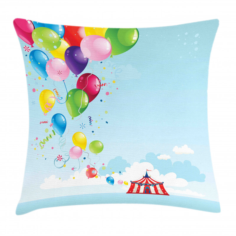 Carnival Tent Balloons Pillow Cover