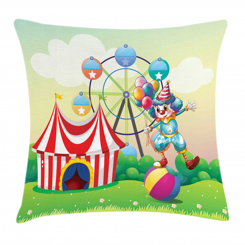 Clown Inflatable Ball Pillow Cover