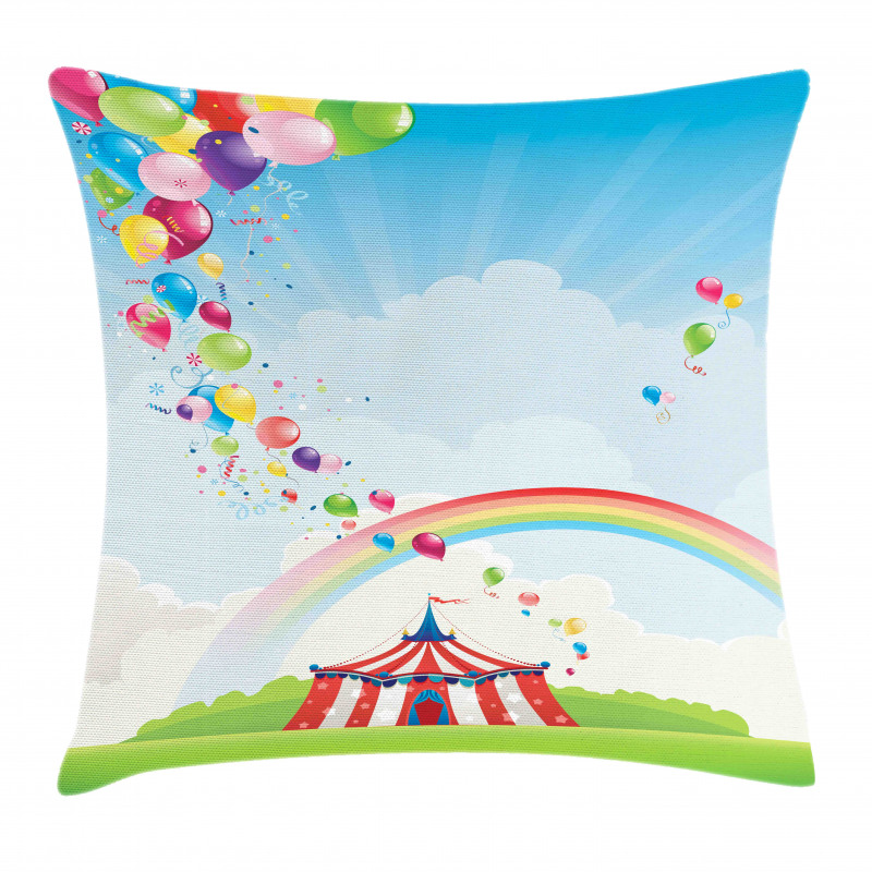 Circus Rainbow Clouds Pillow Cover