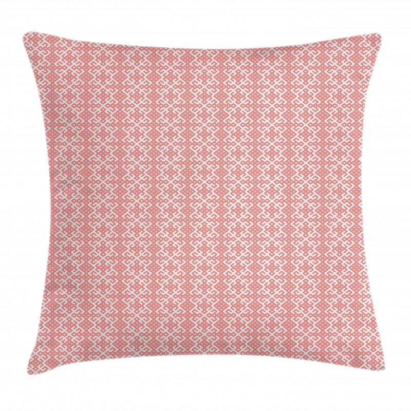 Monochrome Slavic Motifs Pillow Cover