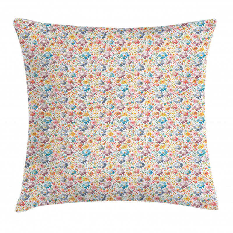 Zigzag Lines Flowers Art Pillow Cover