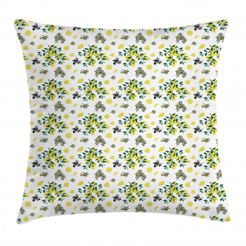 Olives and Lemons Growing Pillow Cover